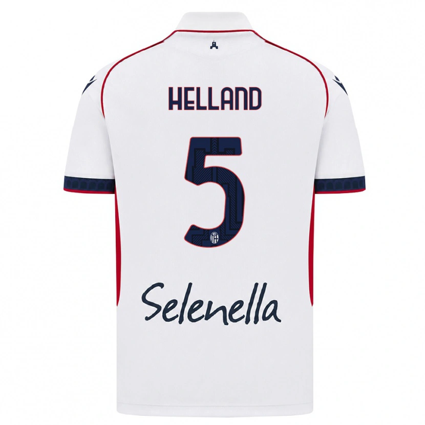 Danxen Herren Eivind Helland #5 Weiß Rot Königsblau Auswärtstrikot Trikot 2026/27 T-Shirt