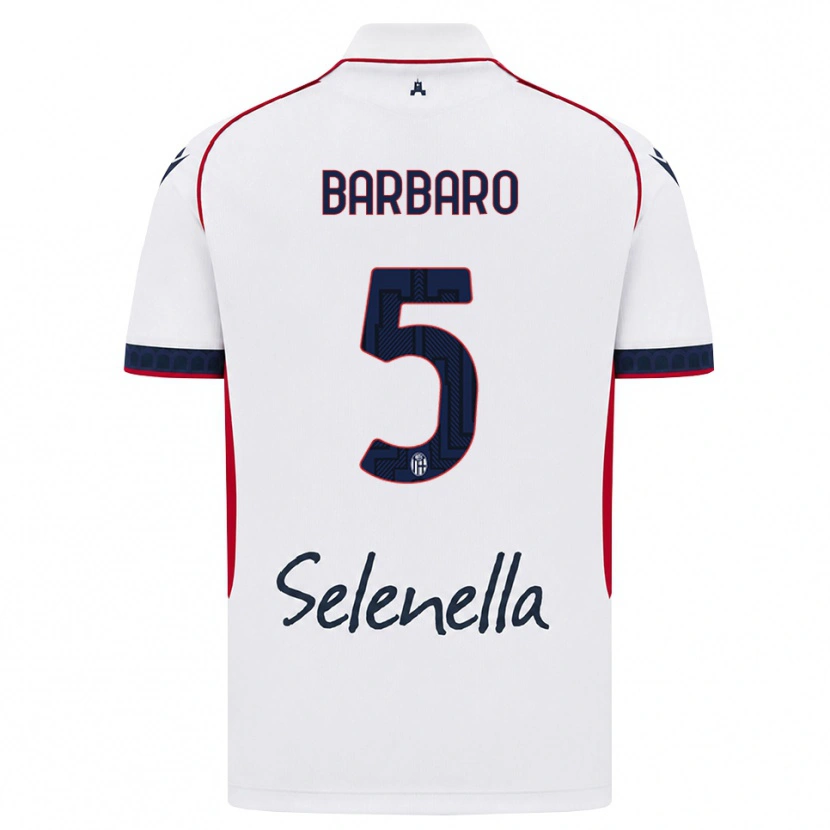 Danxen Herren Elia Barbaro #5 Weiß Rot Königsblau Auswärtstrikot Trikot 2026/27 T-Shirt