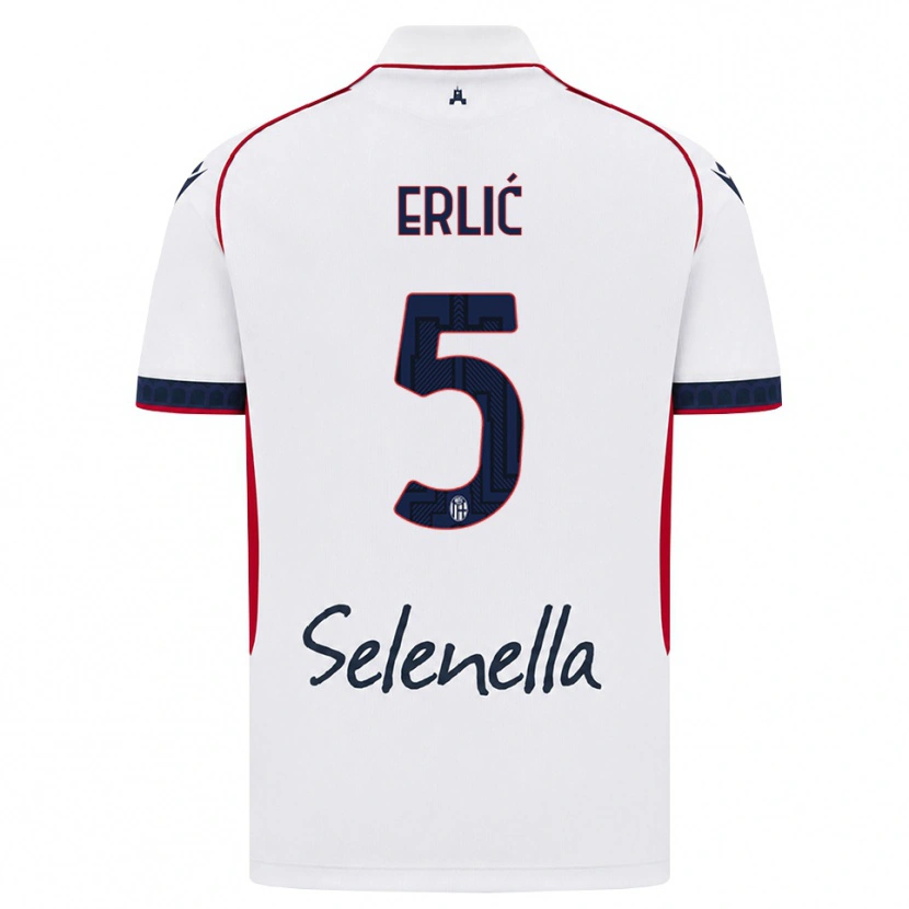 Danxen Herren Martin Erlić #5 Weiß Rot Königsblau Auswärtstrikot Trikot 2026/27 T-Shirt