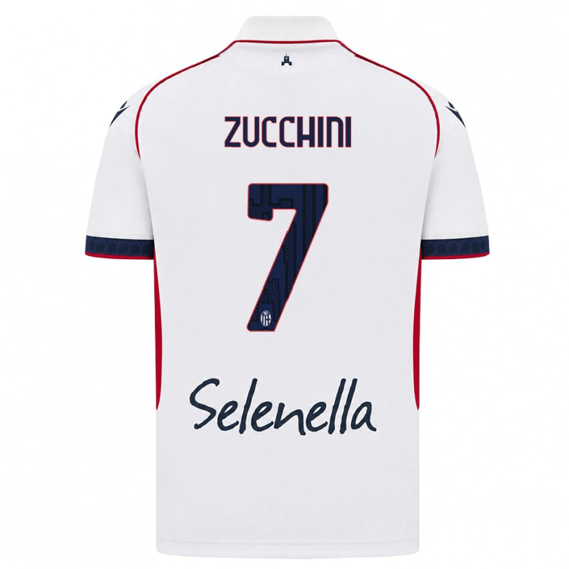 Danxen Herren Riccardo Zucchini #7 Weiß Rot Königsblau Auswärtstrikot Trikot 2026/27 T-Shirt
