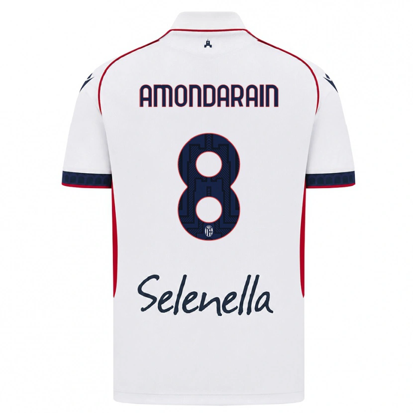 Danxen Herren Mikel Amondarain #8 Weiß Rot Königsblau Auswärtstrikot Trikot 2026/27 T-Shirt