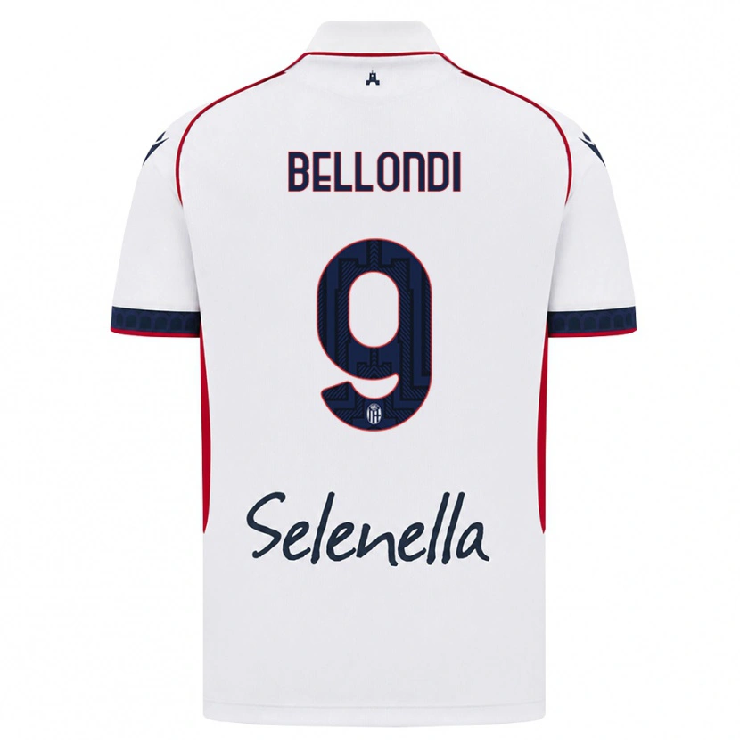 Danxen Herren Nicolò Bellondi #9 Weiß Rot Königsblau Auswärtstrikot Trikot 2026/27 T-Shirt