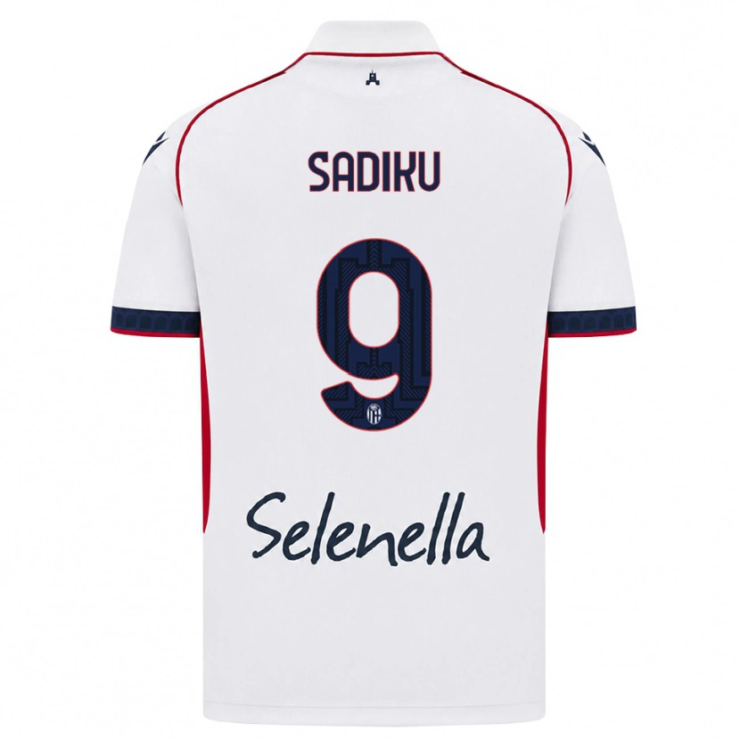 Danxen Herren Bamir Sadiku #9 Weiß Rot Königsblau Auswärtstrikot Trikot 2026/27 T-Shirt