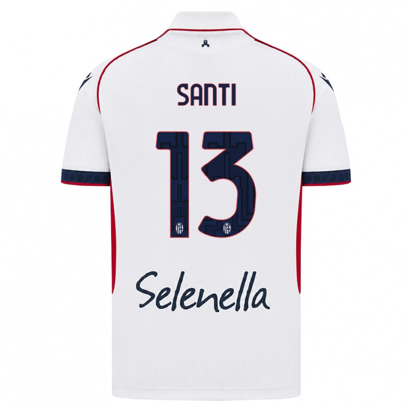 Danxen Herren Manuel Santi #13 Weiß Rot Königsblau Auswärtstrikot Trikot 2026/27 T-Shirt