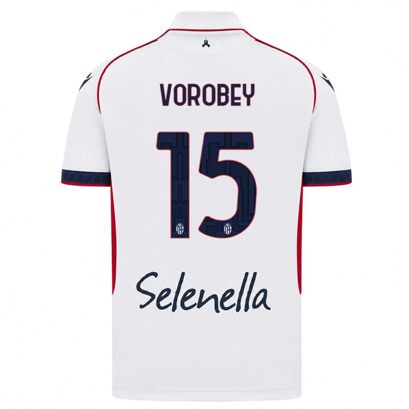 Danxen Herren Maksym Vorobey #15 Weiß Rot Königsblau Auswärtstrikot Trikot 2026/27 T-Shirt