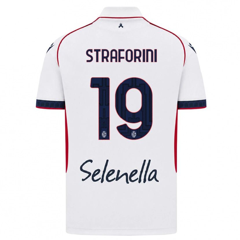 Danxen Herren Rino Straforini #19 Weiß Rot Königsblau Auswärtstrikot Trikot 2026/27 T-Shirt