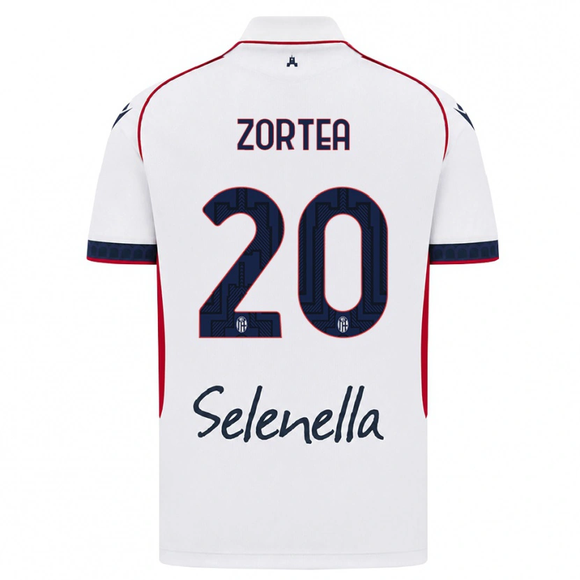 Danxen Herren Nadir Zortea #20 Weiß Rot Königsblau Auswärtstrikot Trikot 2026/27 T-Shirt