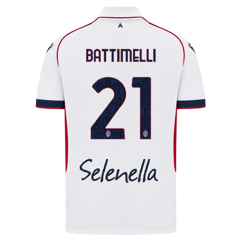 Danxen Herren Giuseppe Battimelli #21 Weiß Rot Königsblau Auswärtstrikot Trikot 2026/27 T-Shirt