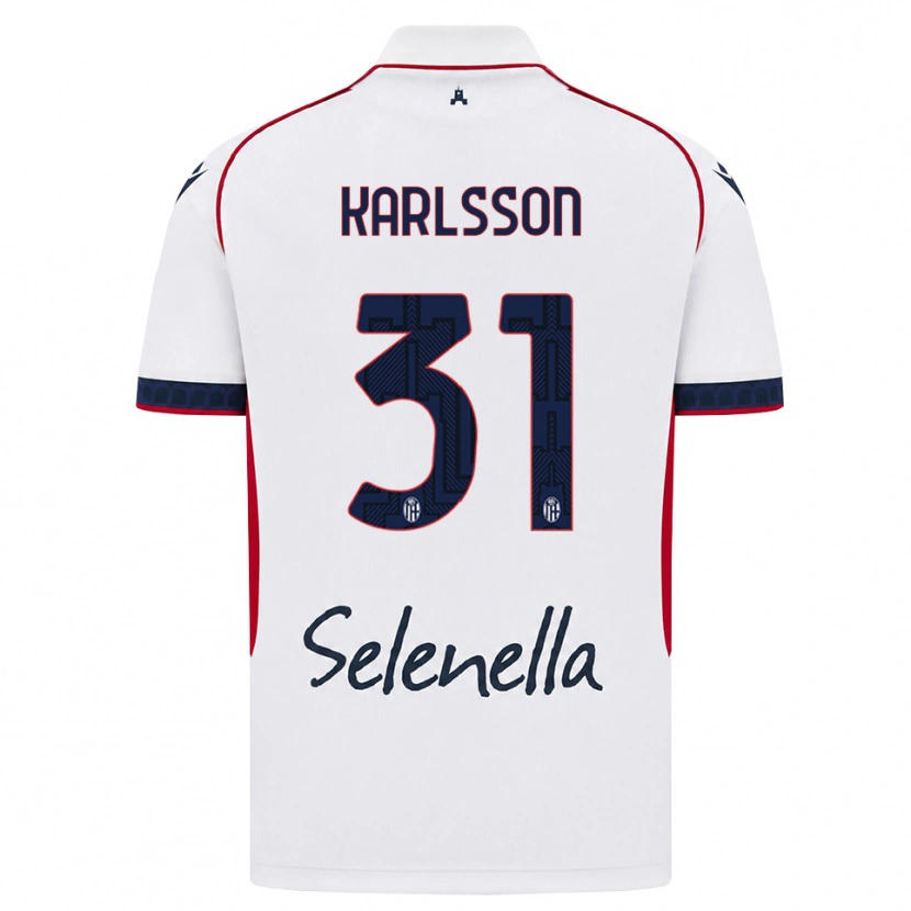 Danxen Herren Kazper Karlsson #31 Weiß Rot Königsblau Auswärtstrikot Trikot 2026/27 T-Shirt