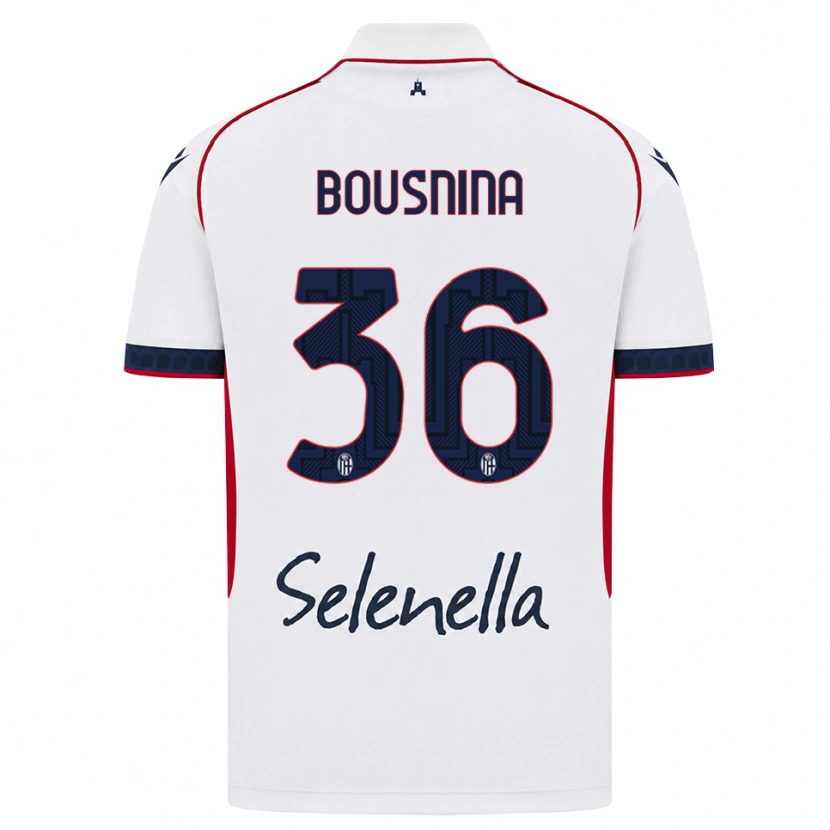 Danxen Herren Farès Bousnina #36 Weiß Rot Königsblau Auswärtstrikot Trikot 2026/27 T-Shirt