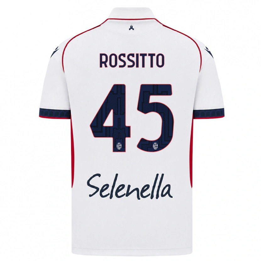 Danxen Herren Niccoló Rossitto #45 Weiß Rot Königsblau Auswärtstrikot Trikot 2026/27 T-Shirt