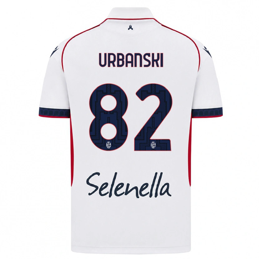 Danxen Herren Kacper Urbanski #82 Weiß Rot Königsblau Auswärtstrikot Trikot 2026/27 T-Shirt