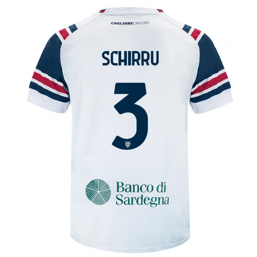 Danxen Herren Andrea Schirru #3 Weiß Rot Grün Auswärtstrikot Trikot 2026/27 T-Shirt