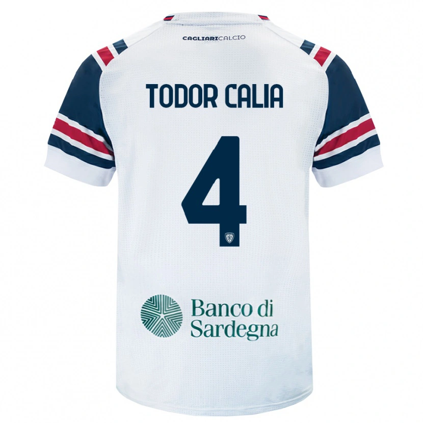 Danxen Herren Francesco Todor Calia #4 Weiß Rot Grün Auswärtstrikot Trikot 2026/27 T-Shirt