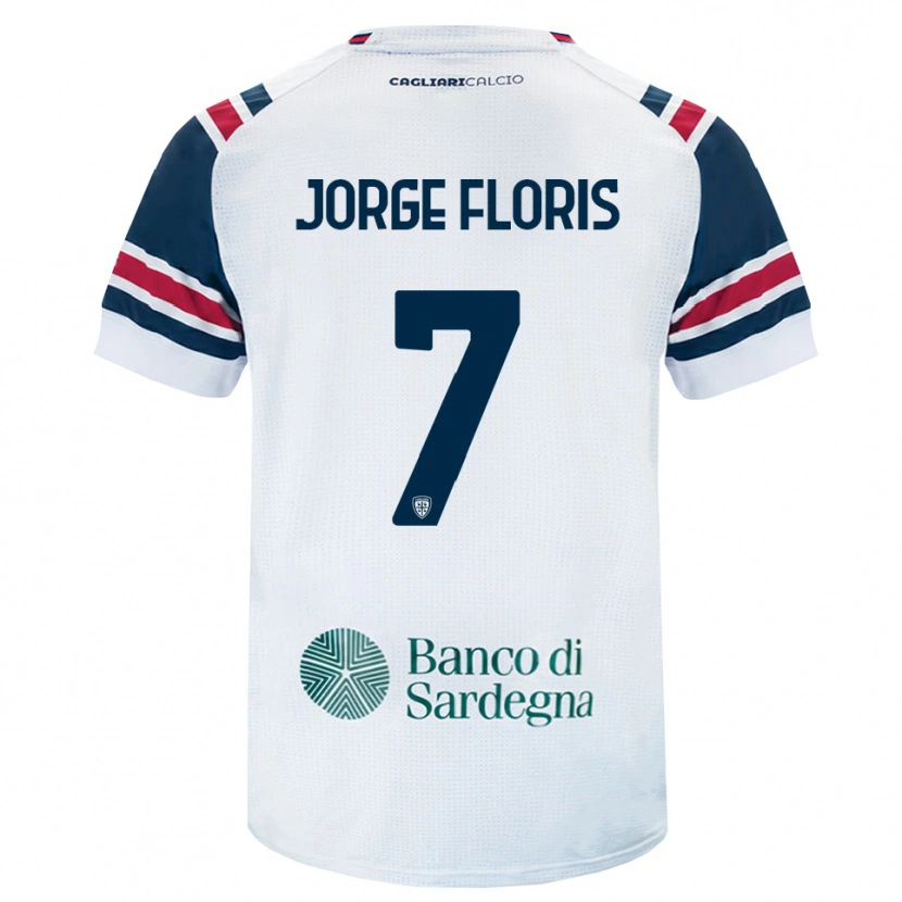 Danxen Herren Nicolò Jorge Floris #7 Weiß Rot Grün Auswärtstrikot Trikot 2026/27 T-Shirt
