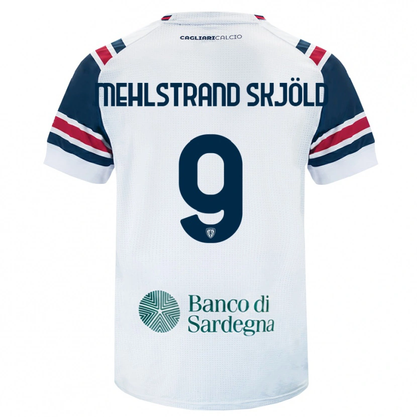Danxen Herren William Mehlstrand Skjöld #9 Weiß Rot Grün Auswärtstrikot Trikot 2026/27 T-Shirt