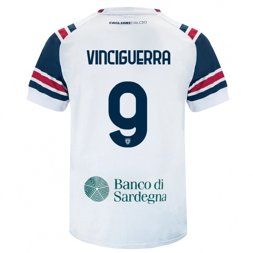 Danxen Herren Alessandro Vinciguerra #9 Weiß Rot Grün Auswärtstrikot Trikot 2026/27 T-Shirt