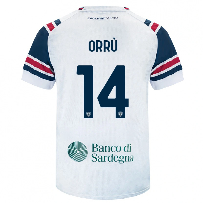 Danxen Herren Gabriele Orrù #14 Weiß Rot Grün Auswärtstrikot Trikot 2026/27 T-Shirt