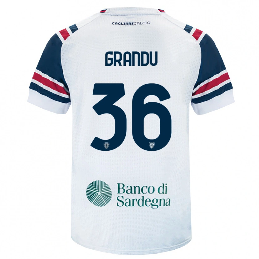 Danxen Herren Nicola Grandu #36 Weiß Rot Grün Auswärtstrikot Trikot 2026/27 T-Shirt