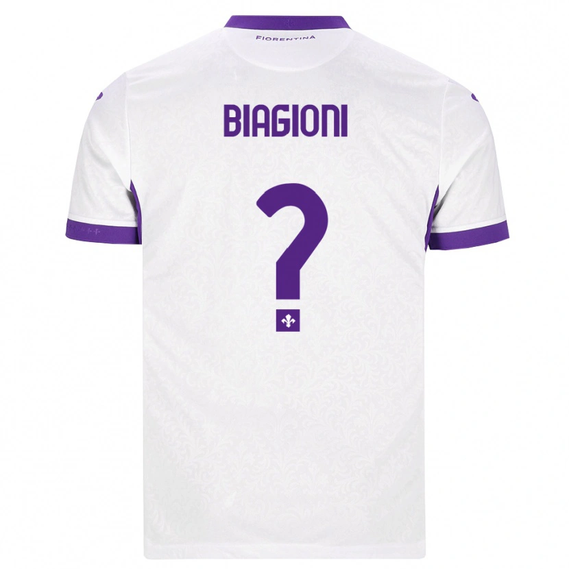 Danxen Herren Lorenzo Biagioni #0 Weiß Lila Auswärtstrikot Trikot 2026/27 T-Shirt