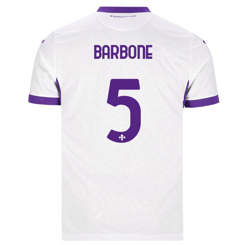 Danxen Herren Mattia Barbone #5 Weiß Lila Auswärtstrikot Trikot 2026/27 T-Shirt