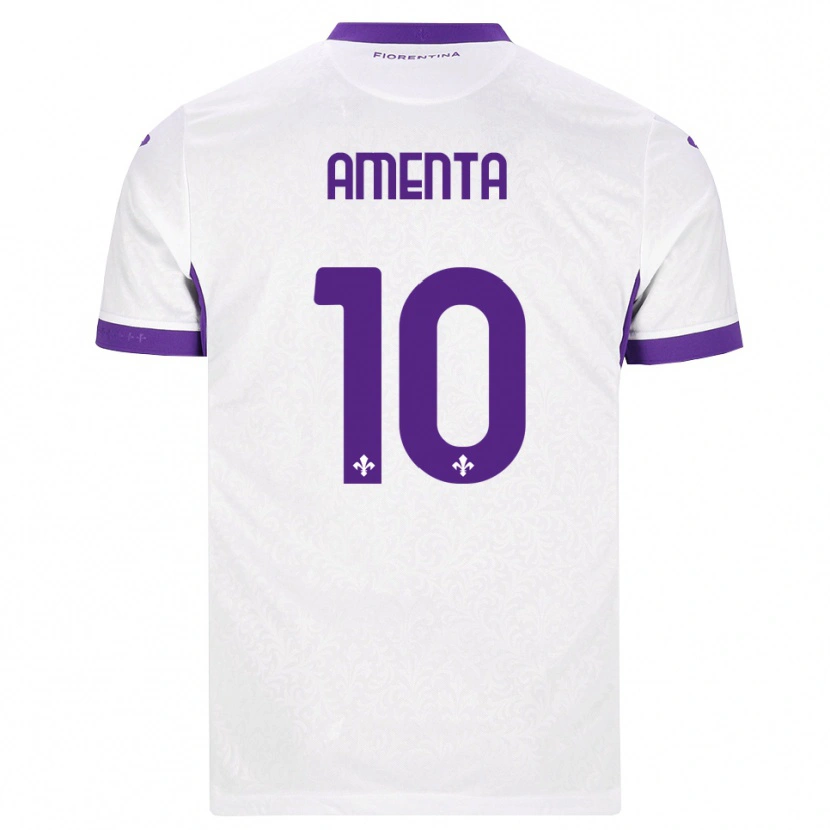 Danxen Herren Francesco Amenta #10 Weiß Lila Auswärtstrikot Trikot 2026/27 T-Shirt
