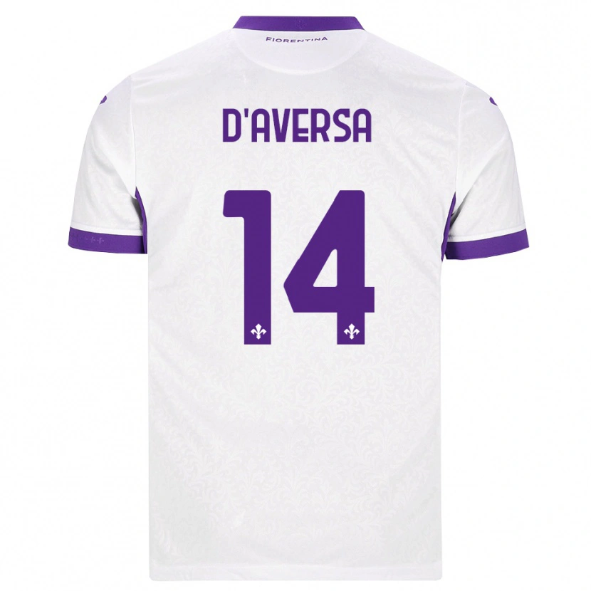 Danxen Herren Simone D'aversa #14 Weiß Lila Auswärtstrikot Trikot 2026/27 T-Shirt
