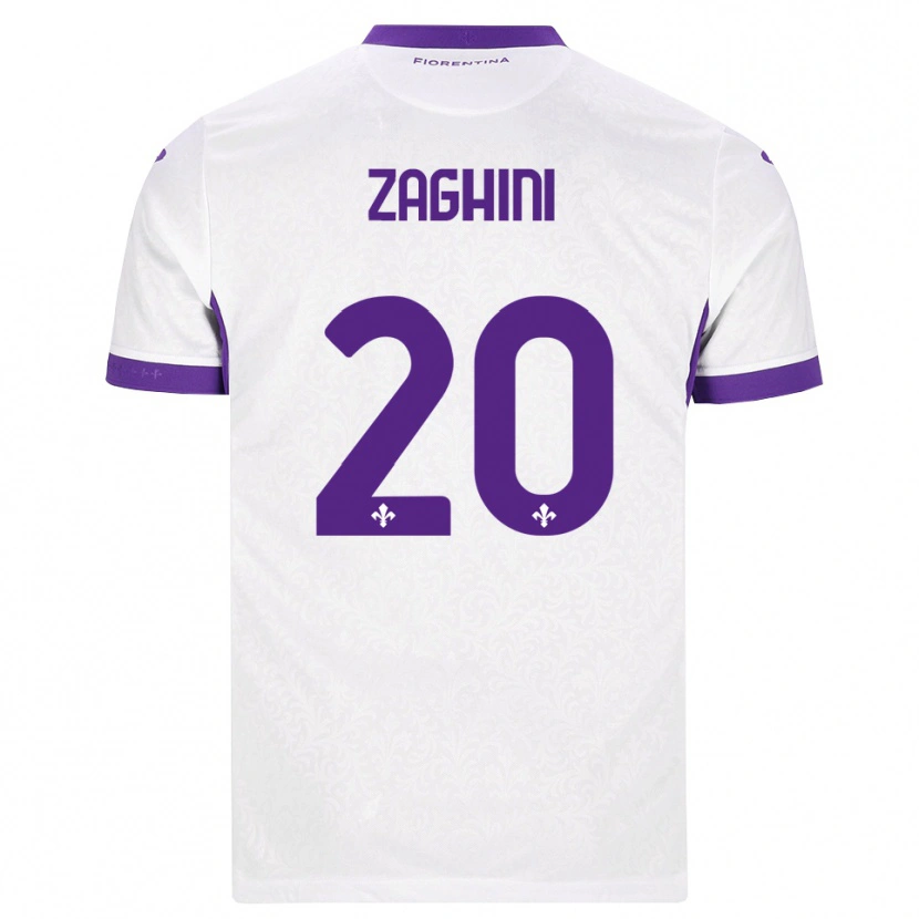 Danxen Herren Alice Zaghini #20 Weiß Lila Auswärtstrikot Trikot 2026/27 T-Shirt