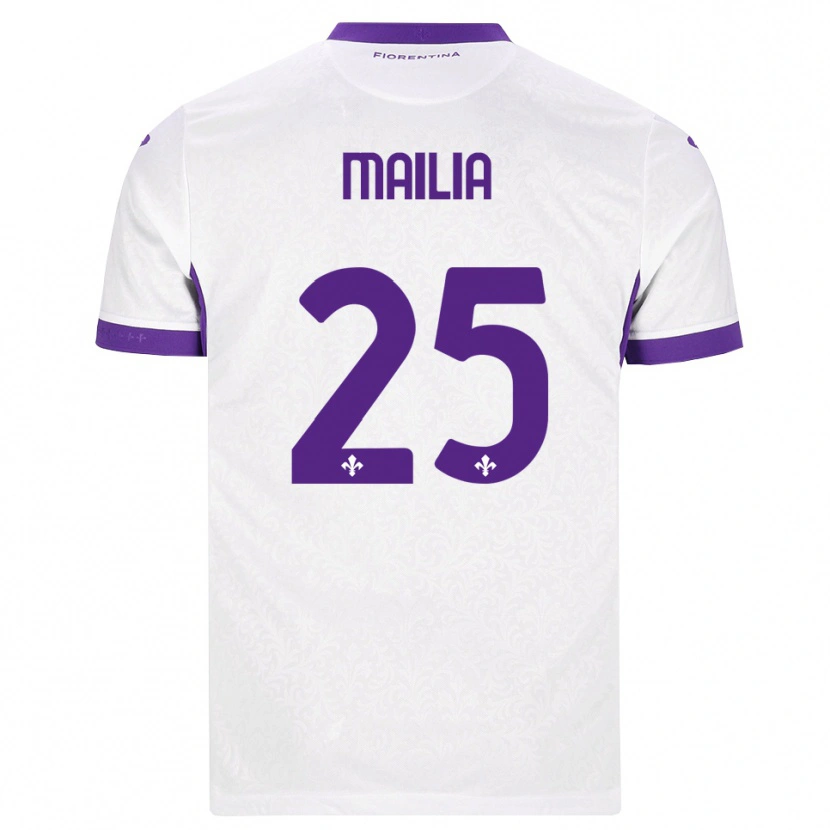 Danxen Herren Siria Mailia #25 Weiß Lila Auswärtstrikot Trikot 2026/27 T-Shirt