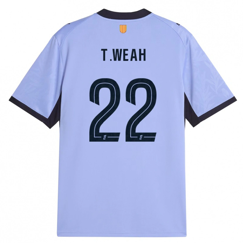 Danxen Herren Timothy Weah #22 Lavendelschwarz Ausweichtrikot Trikot 2026/27 T-Shirt