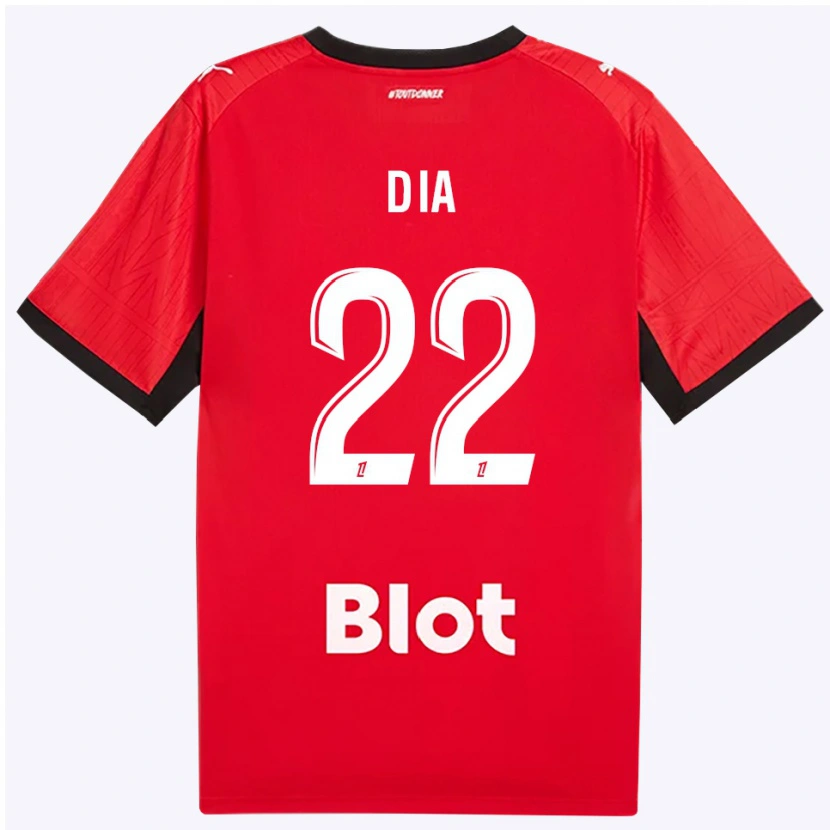 Danxen Herren Boulaye Dia #22 Rot Schwarz Weiß Heimtrikot Trikot 2026/27 T-Shirt