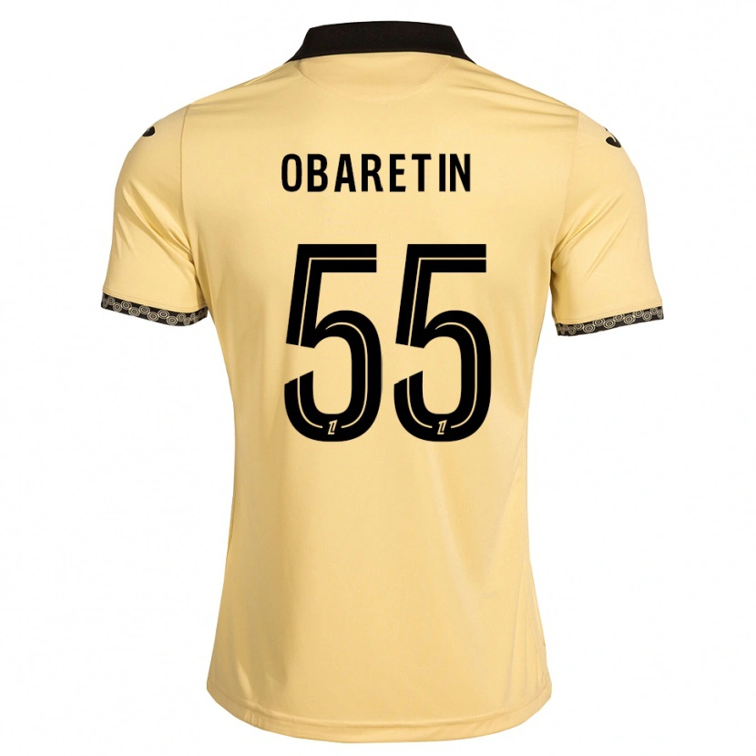 Danxen Herren Nosa Edward Obaretin #55 Navajoweiß Schwarz Auswärtstrikot Trikot 2026/27 T-Shirt