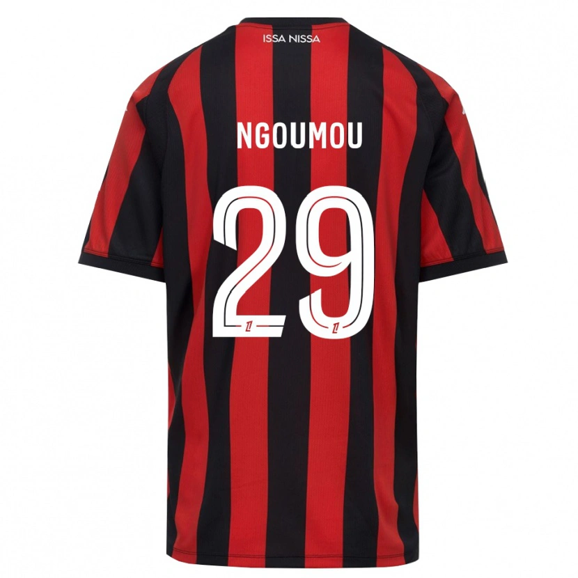Danxen Herren Nathan Ngoumou #29 Rot Schwarz Weiß Heimtrikot Trikot 2026/27 T-Shirt