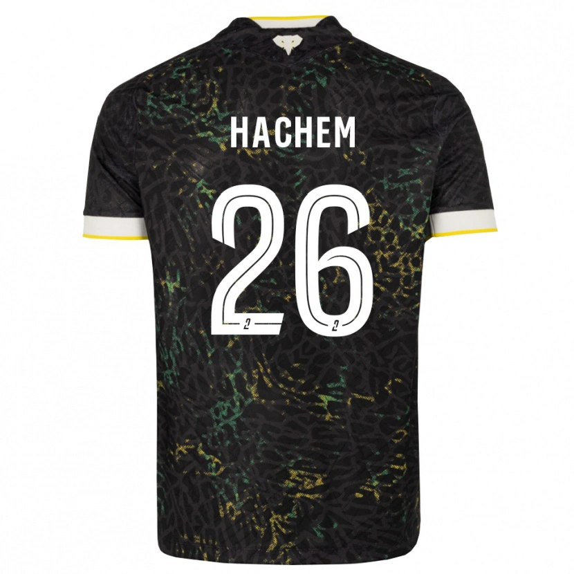 Danxen Herren Ryad Hachem #26 Schwarz Weiß Gelb Auswärtstrikot Trikot 2026/27 T-Shirt