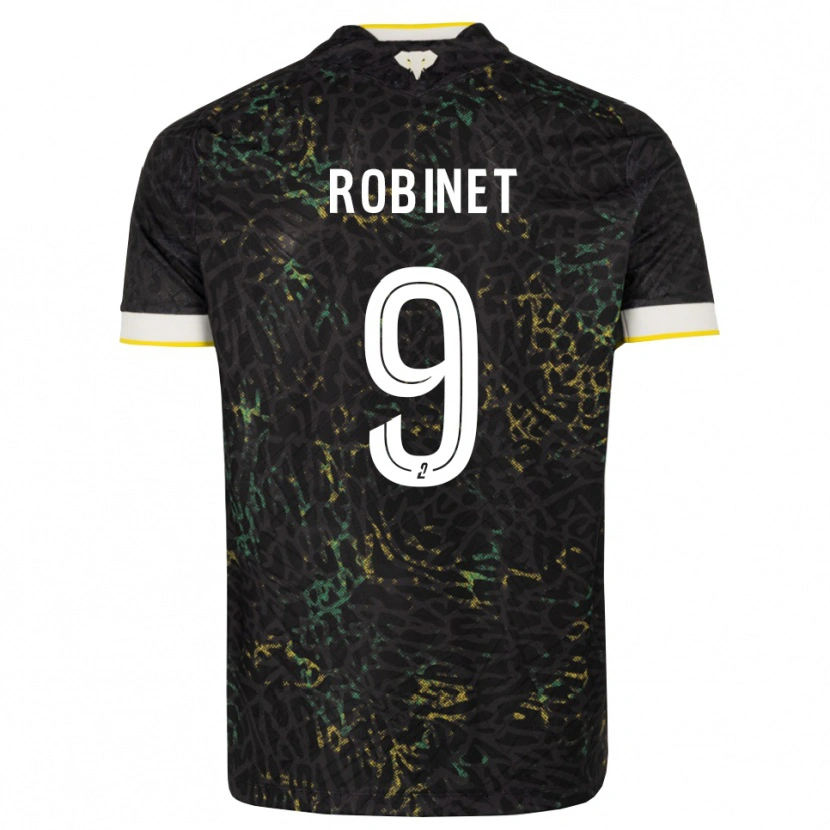 Danxen Herren Thomas Robinet #9 Schwarz Weiß Gelb Auswärtstrikot Trikot 2026/27 T-Shirt