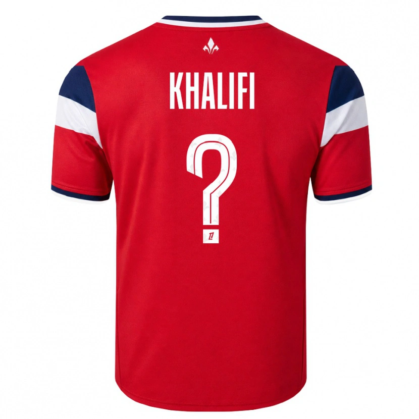 Danxen Damen Yassine Khalifi #0 Rot Weiß Königsblau Heimtrikot Trikot 2026/27 T-Shirt