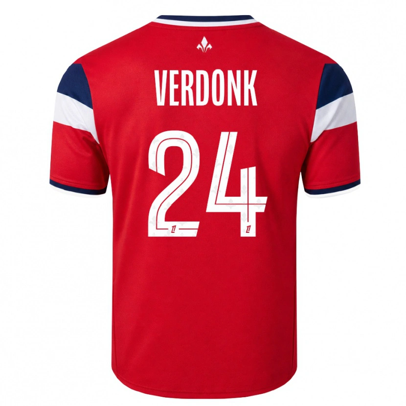 Danxen Damen Calvin Verdonk #24 Rot Weiß Königsblau Heimtrikot Trikot 2026/27 T-Shirt