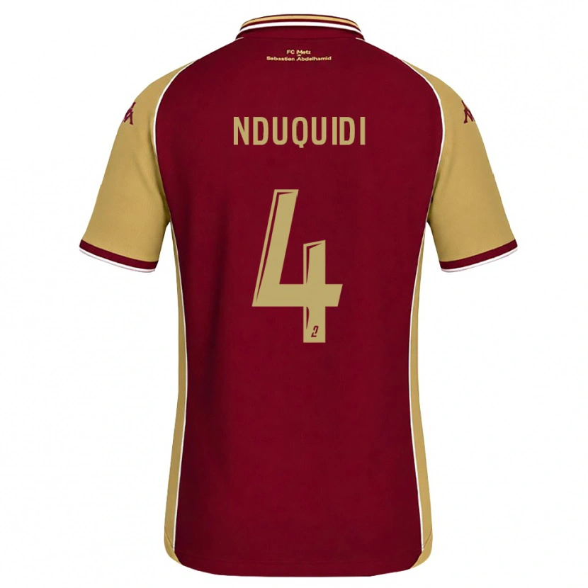 Danxen Damen Benjamin Nduquidi #4 Goldrute Dunkelrot Heimtrikot Trikot 2026/27 T-Shirt