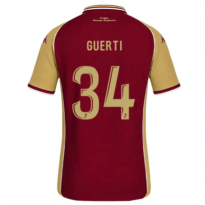Danxen Damen Ismaël Guerti #34 Goldrute Dunkelrot Heimtrikot Trikot 2026/27 T-Shirt