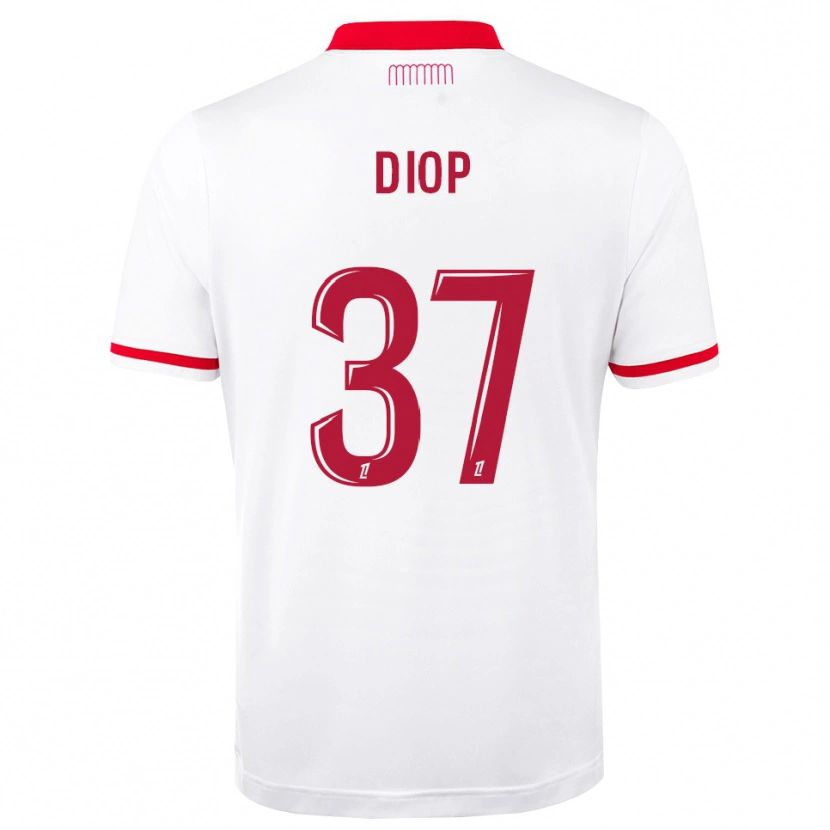 Danxen Damen Edan Diop #37 Rot Weiß Heimtrikot Trikot 2026/27 T-Shirt