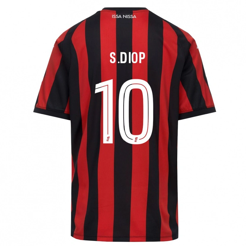 Danxen Damen Sofiane Diop #10 Rot Schwarz Weiß Heimtrikot Trikot 2026/27 T-Shirt
