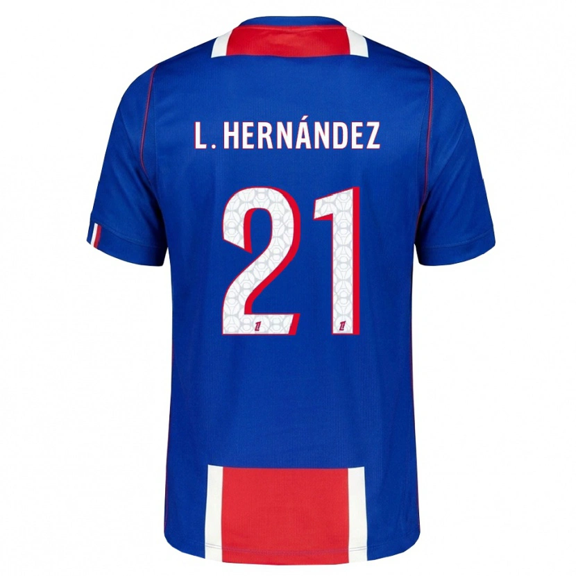 Danxen Damen Lucas Hernández #21 Rot Weiß Blau Heimtrikot Trikot 2026/27 T-Shirt