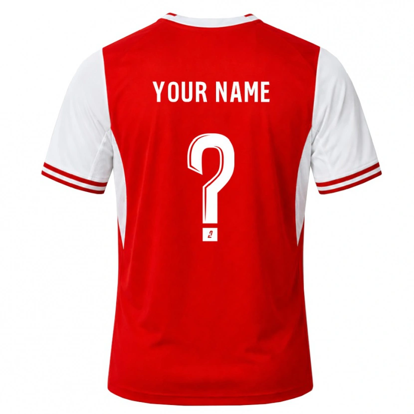 Danxen Damen Ihren Namen #0 Rot Weiß Heimtrikot Trikot 2026/27 T-Shirt