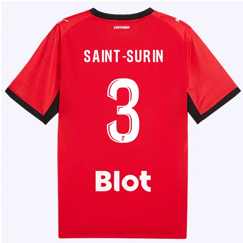 Danxen Damen Rio Saint-Surin #3 Rot Schwarz Weiß Heimtrikot Trikot 2026/27 T-Shirt