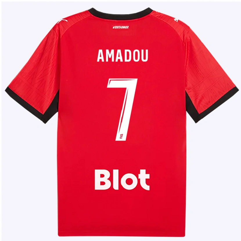 Danxen Damen Amadou Diallo #7 Rot Schwarz Weiß Heimtrikot Trikot 2026/27 T-Shirt