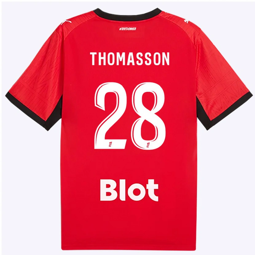 Danxen Damen Adrien Thomasson #28 Rot Schwarz Weiß Heimtrikot Trikot 2026/27 T-Shirt