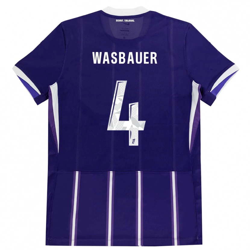 Danxen Damen Nicolas Wasbauer #4 Lila Weiß Heimtrikot Trikot 2026/27 T-Shirt
