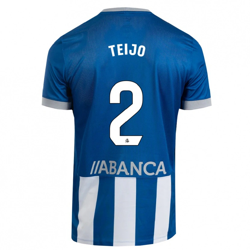 Danxen Damen Quique Teijo #2 Blau Grau Weiß Heimtrikot Trikot 2026/27 T-Shirt