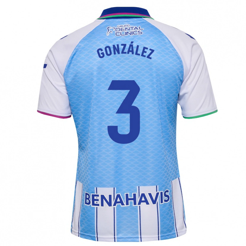 Danxen Damen Óscar González #3 Tief Himmelblau Weiß Heimtrikot Trikot 2026/27 T-Shirt