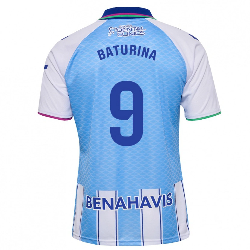 Danxen Damen Roko Baturina #9 Tief Himmelblau Weiß Heimtrikot Trikot 2026/27 T-Shirt